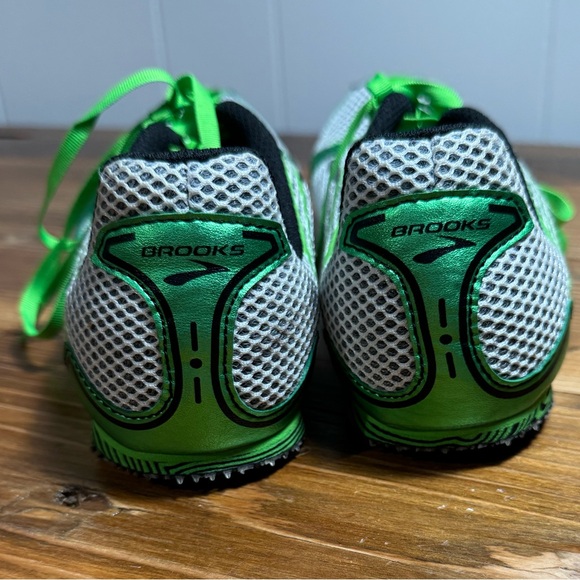 Brooks Women's PR MD 54.26 Mid‎ Distance Lime Green Track Running Spikes 9 NWOB - Picture 8 of 11